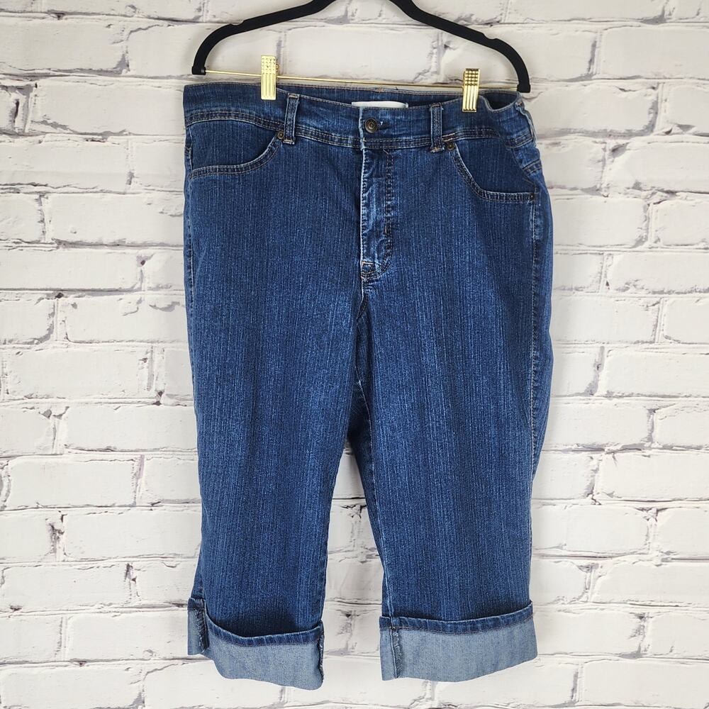 Croft & Barrow Classic Denim Stretch Capri Jeans Womens Sz 14 Average